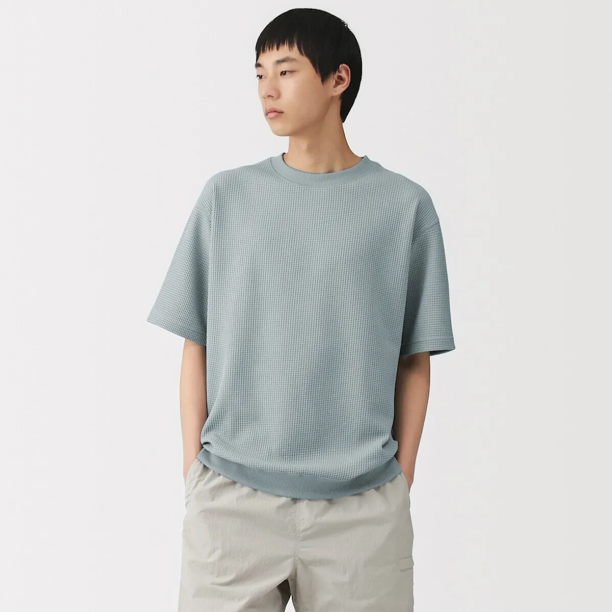 T-shirt en tissu gaufré Quick Dry pour homme