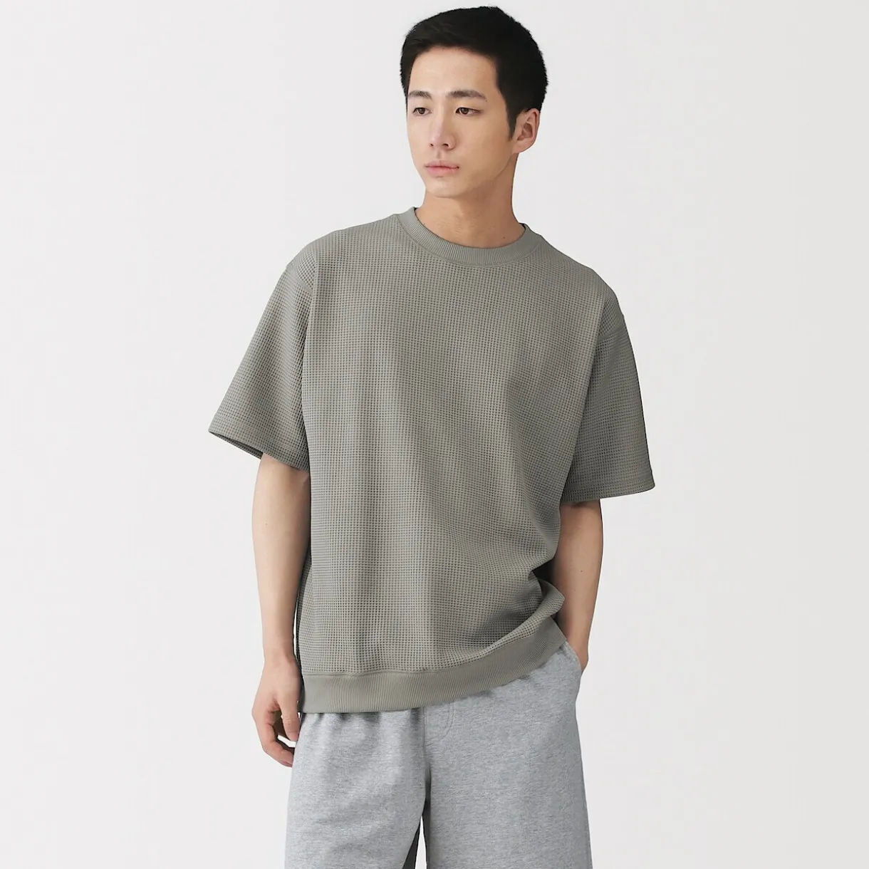 T-shirt en tissu gaufré Quick Dry pour homme