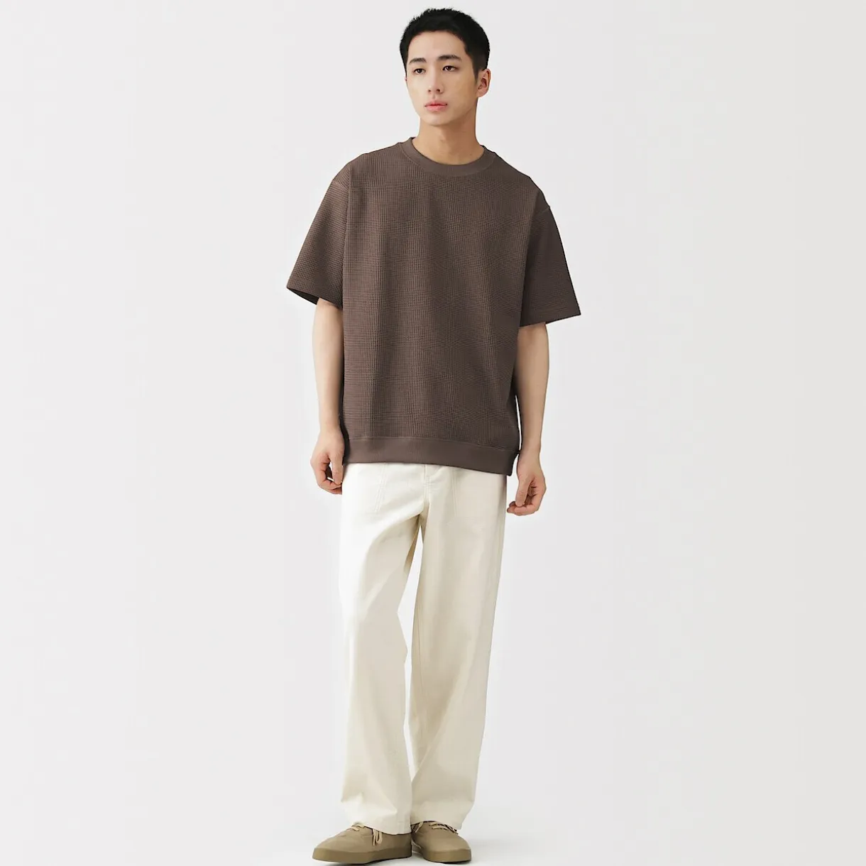 T-shirt en tissu gaufré Quick Dry pour homme