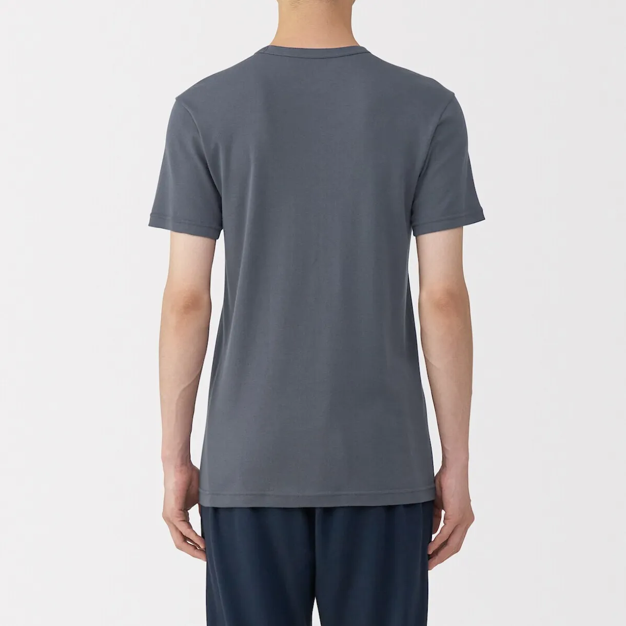 T‐shirt manches courtes col crew en coton chaud pour homme