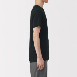 T‐shirt manches courtes col crew en coton chaud pour homme