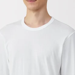 T‐shirt manches longues col crew en coton chaud pour homme
