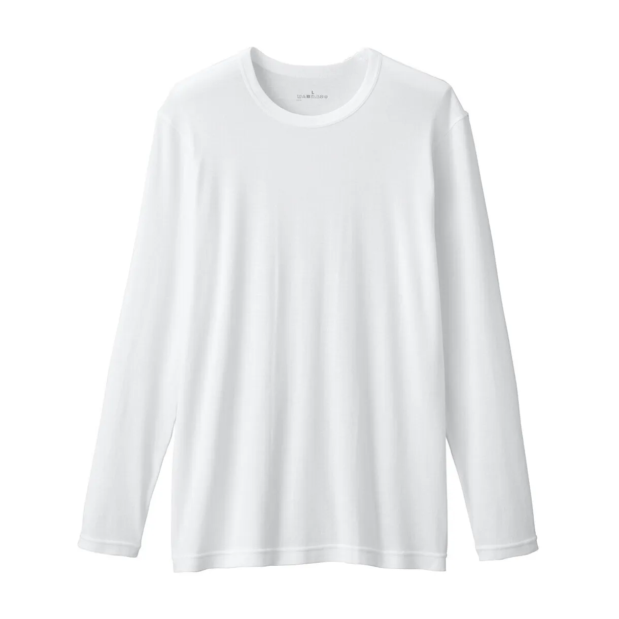 T‐shirt manches longues col crew en coton chaud pour homme