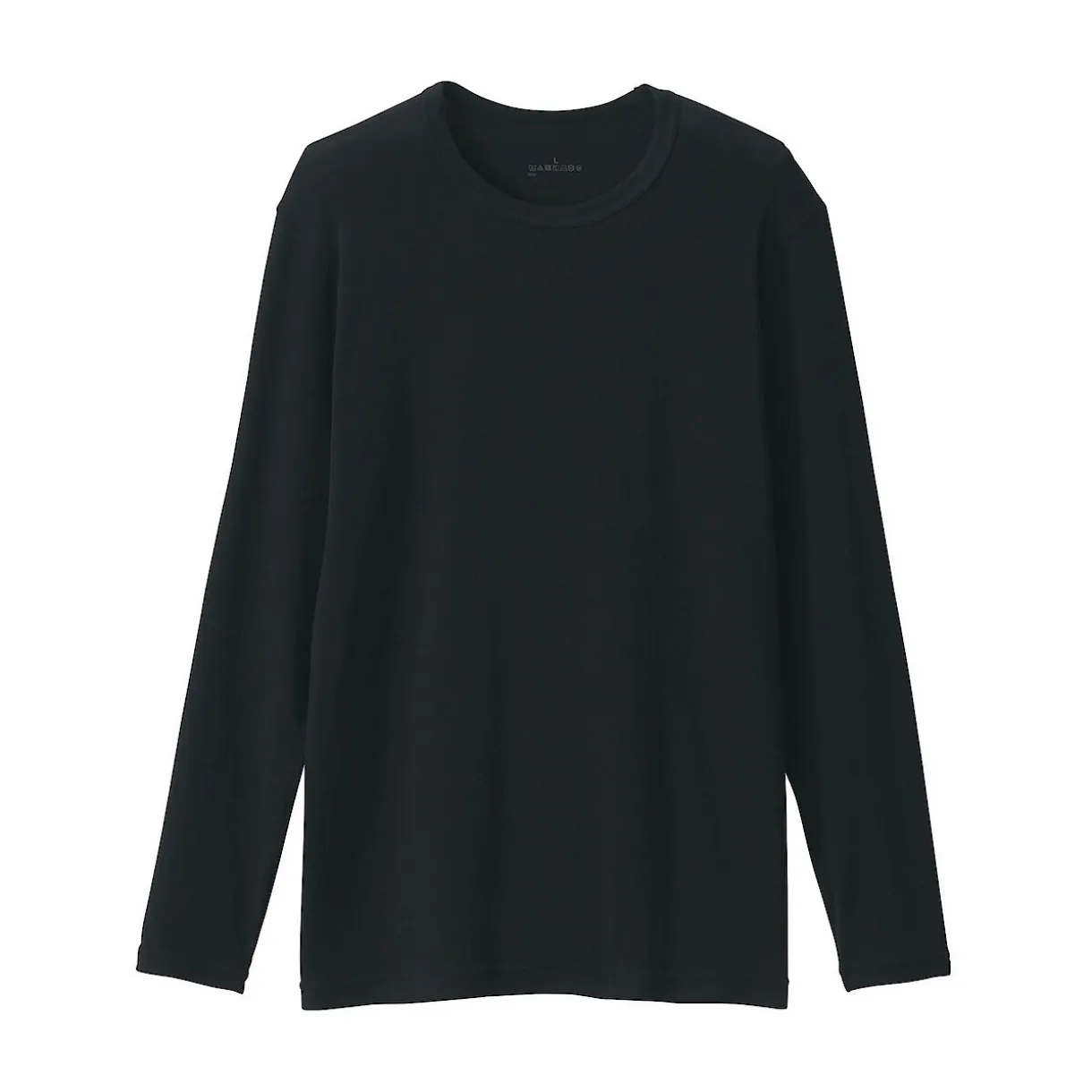 T‐shirt manches longues col crew en coton chaud pour homme