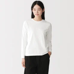 T‐shirt manches longues en coton mélangé pour femme