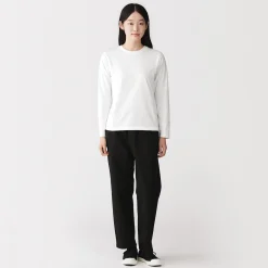 T‐shirt manches longues en coton mélangé pour femme