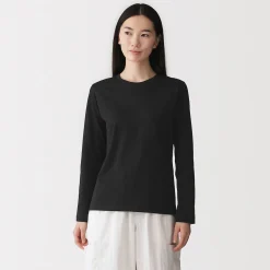 T‐shirt manches longues en coton mélangé pour femme