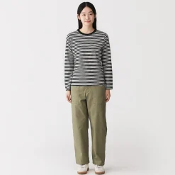 T‐shirt manches longues en coton mélangé pour femme