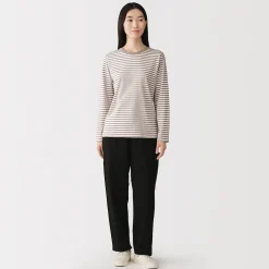 T‐shirt manches longues en coton mélangé pour femme