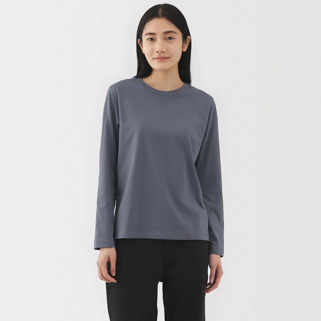 T‐shirt manches longues en coton mélangé pour femme
