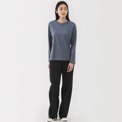 T‐shirt manches longues en coton mélangé pour femme