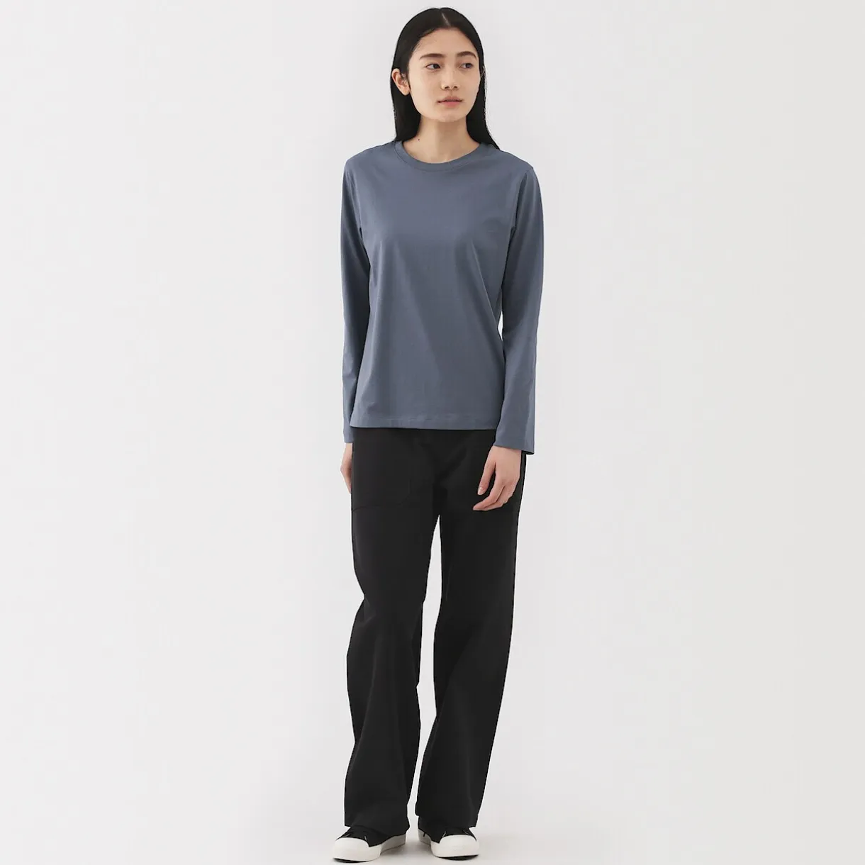 T‐shirt manches longues en coton mélangé pour femme