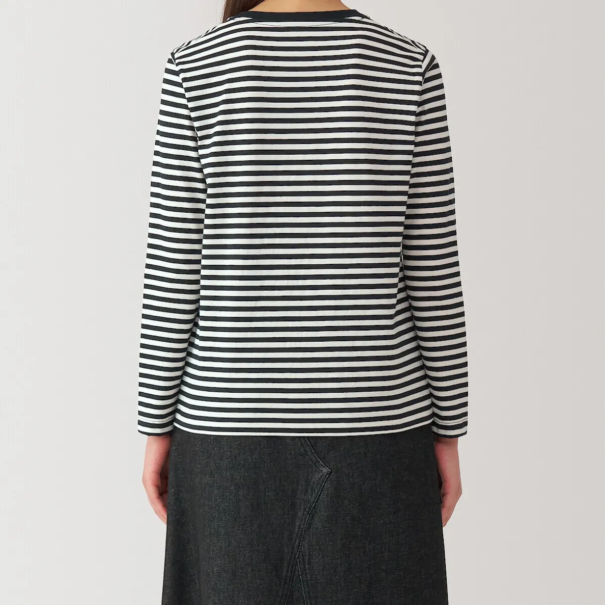 T‐shirt manches longues en coton mélangé pour femme