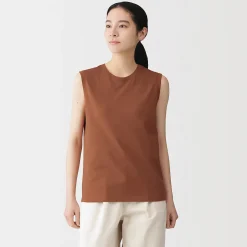 T-shirt sans manches en jersey pour femme