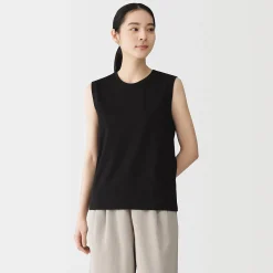 T-shirt sans manches en jersey pour femme