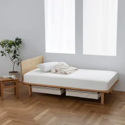 Tête de lit plateforme simple en chêne