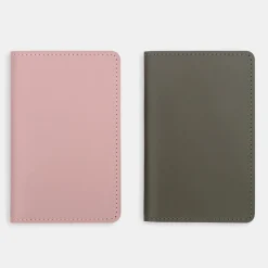 Étui de passeport en cuir recyclé - Kaki