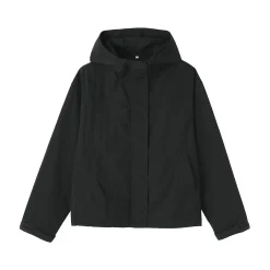 Veste à capuche déperlante et compacte en nylon pour femme