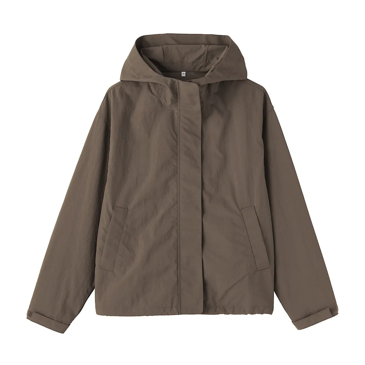 Veste à capuche déperlante et compacte en nylon pour femme