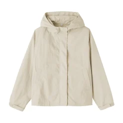Veste à capuche déperlante et compacte en nylon pour femme