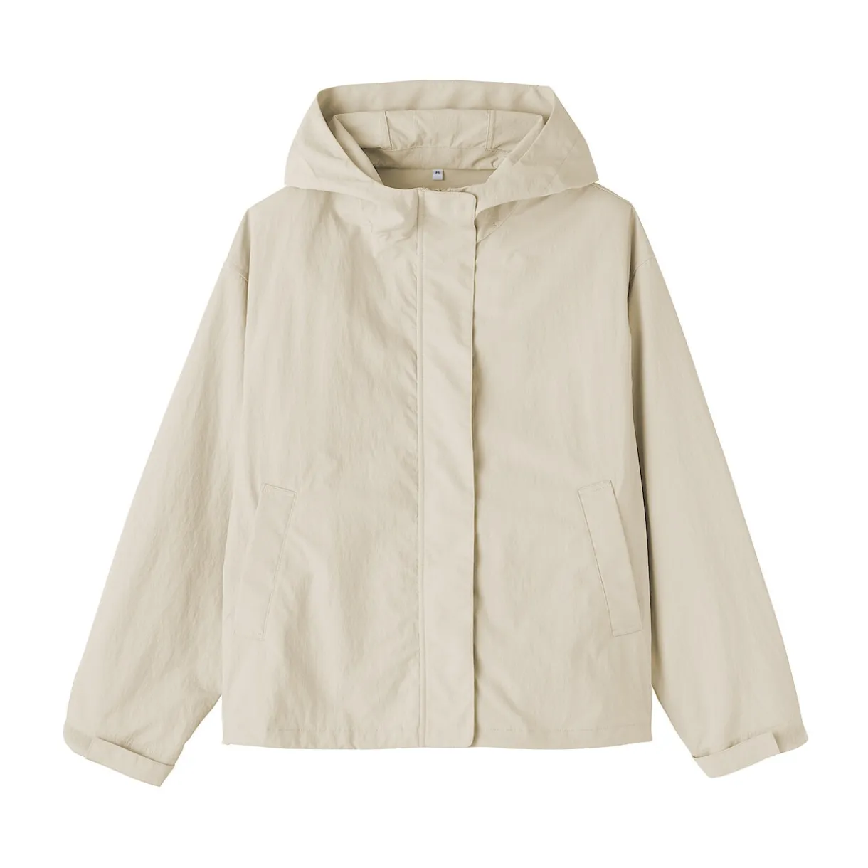 Veste à capuche déperlante et compacte en nylon pour femme