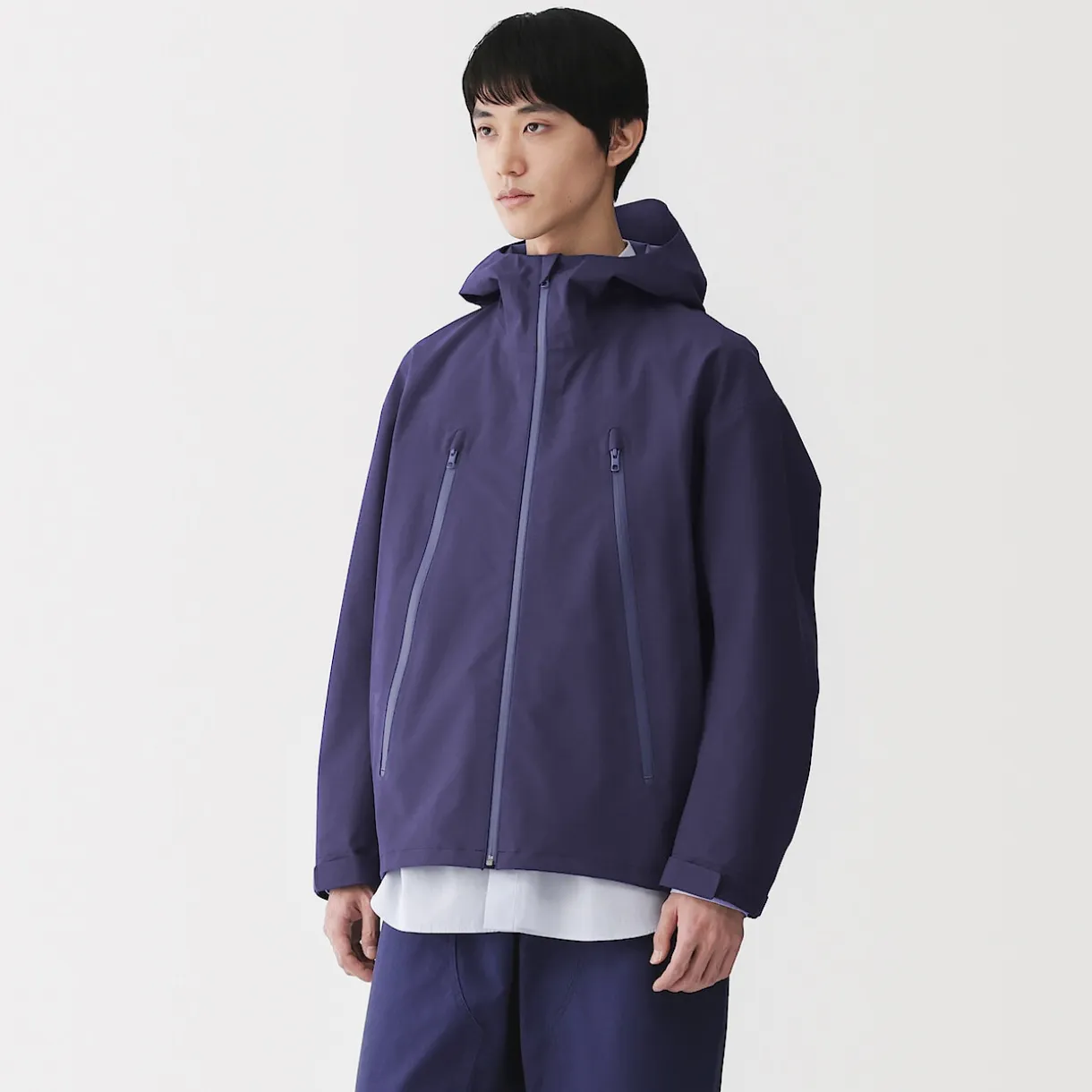 Veste à capuche déperlante et respirante pour homme