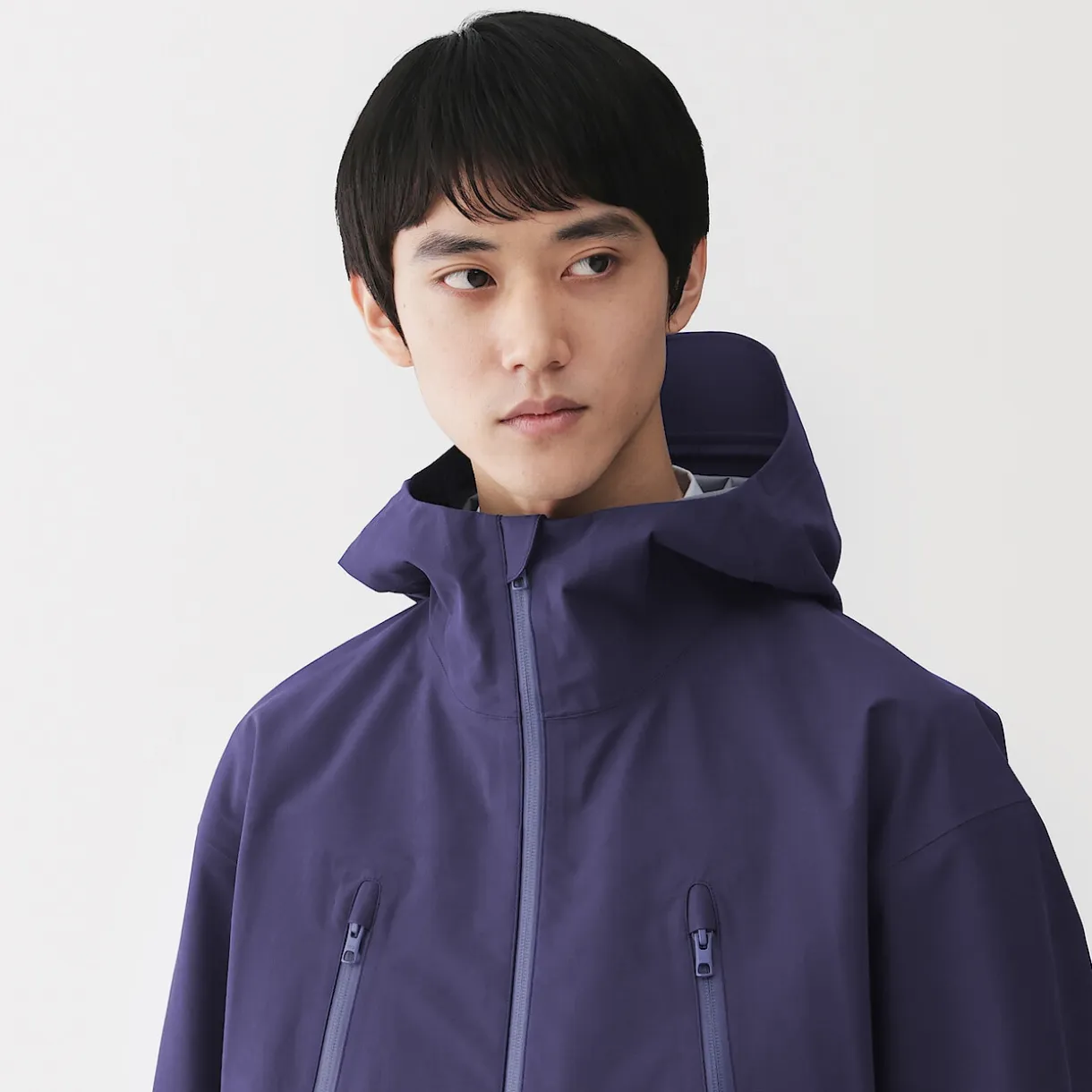 Veste à capuche déperlante et respirante pour homme