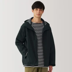 Veste à capuche en polyester déperlante pour homme