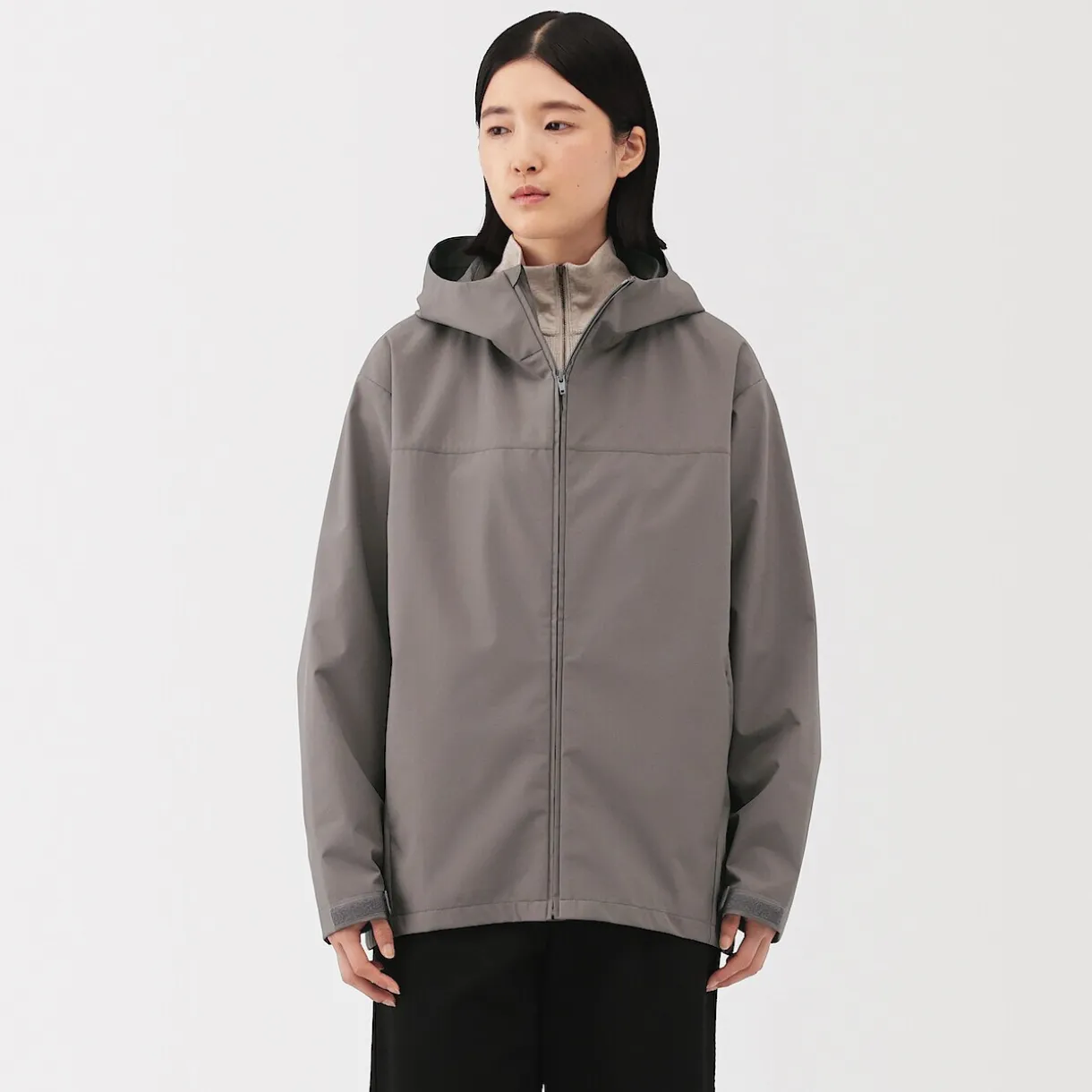 Veste à capuche en polyester déperlante pour homme