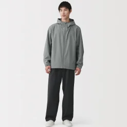 Veste à capuche en polyester déperlante pour homme