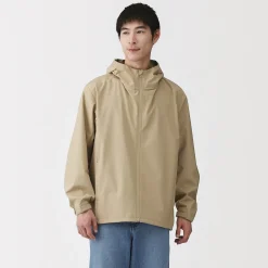 Veste à capuche en polyester déperlante pour homme