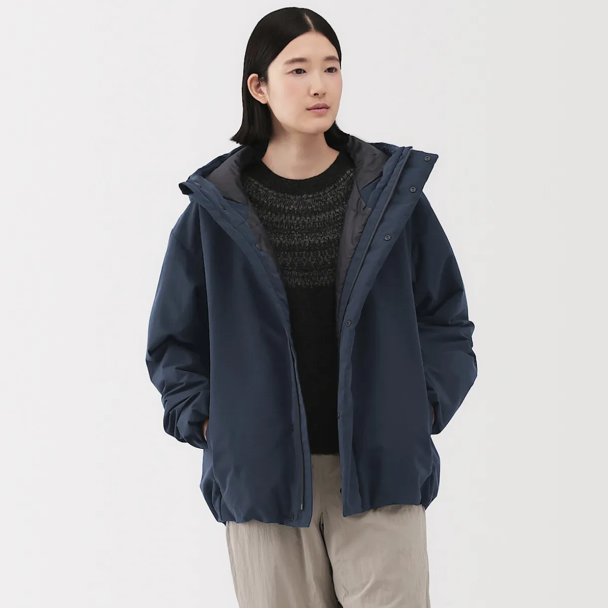 Veste à capuche en polyester pour homme