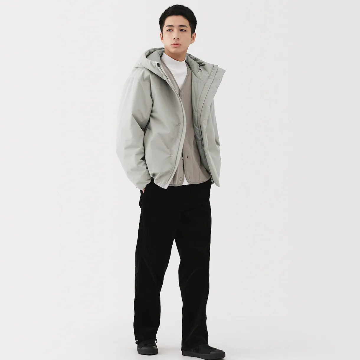 Veste à capuche en polyester pour homme
