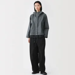 Veste à capuche en toile de coton léger pour femme