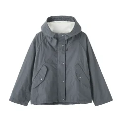 Veste à capuche en toile de coton léger pour femme