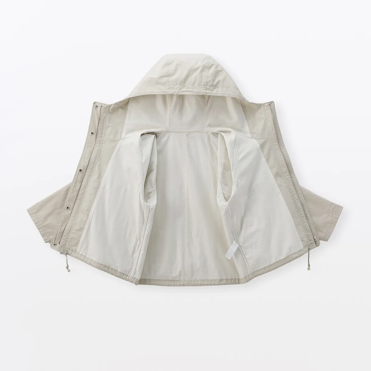 Veste à capuche en toile de coton léger pour femme
