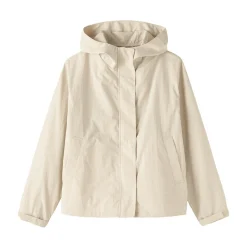 Veste à capuche pliante et déperlante pour femme