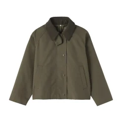 Veste à col montant en velours côtelé déperlant pour femme