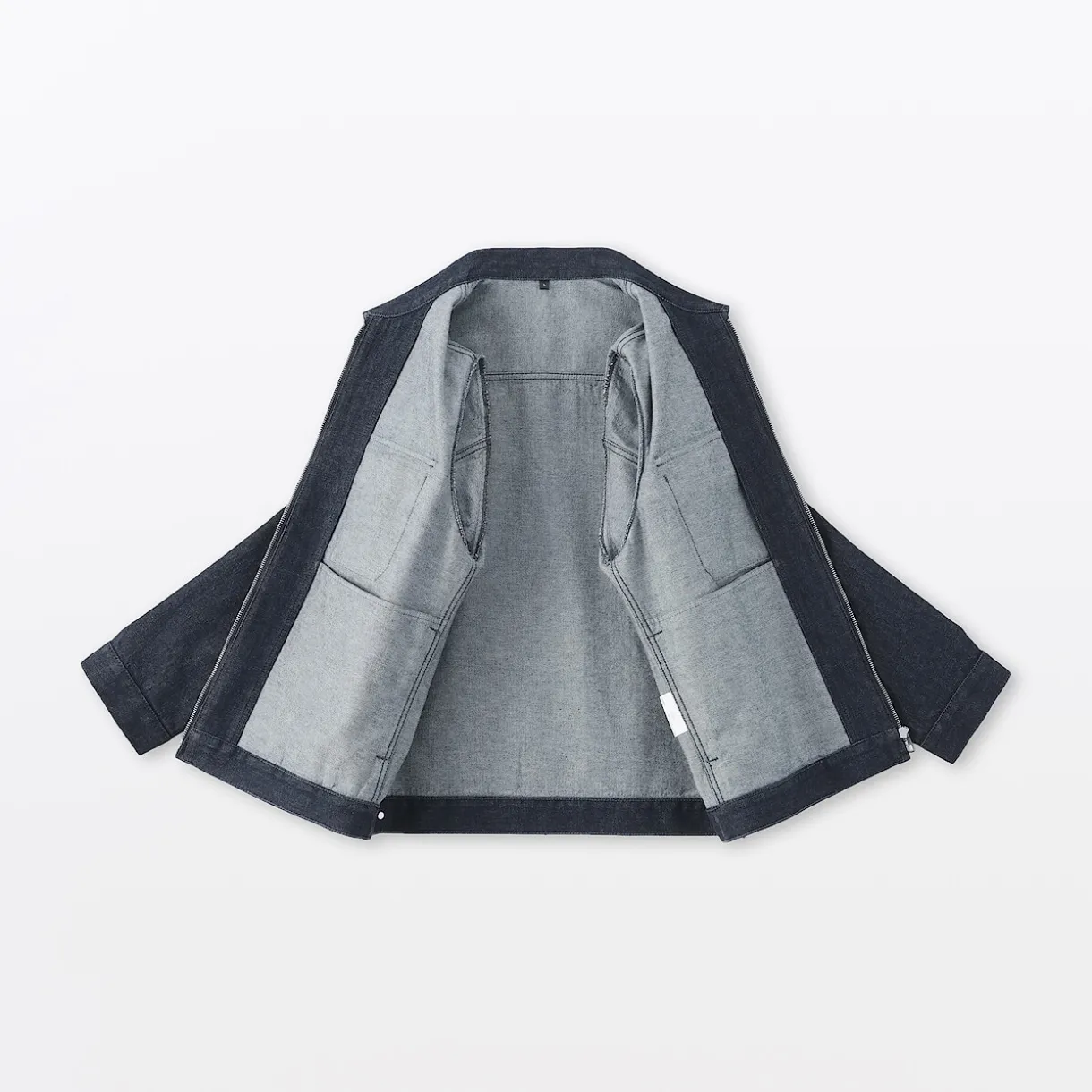 Veste à poches denim en kapok mélangé pour homme
