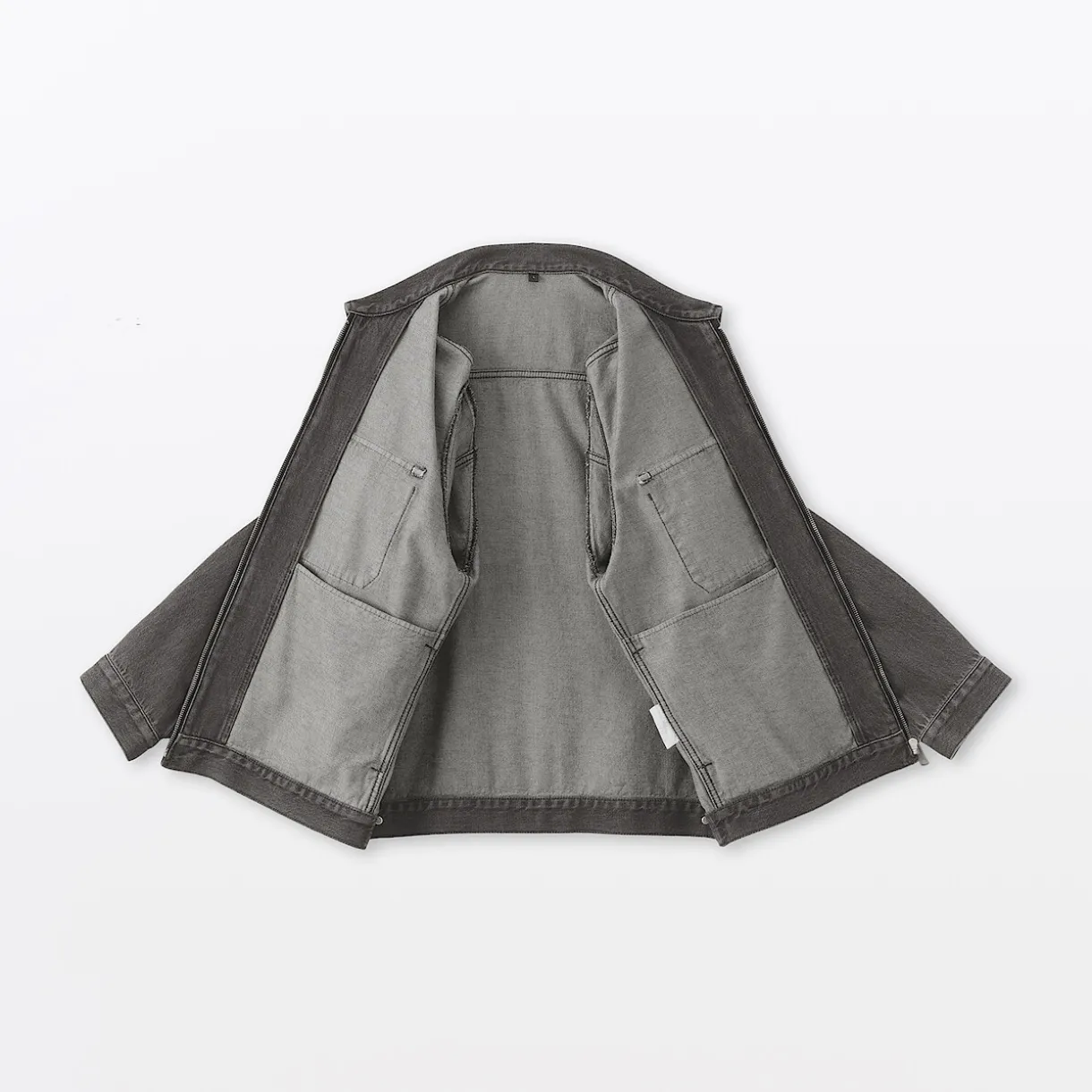 Veste à poches denim en kapok mélangé pour homme
