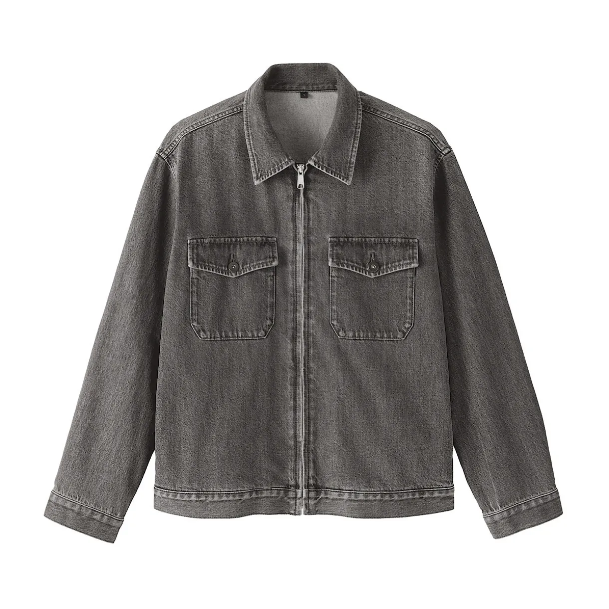 Veste à poches denim en kapok mélangé pour homme