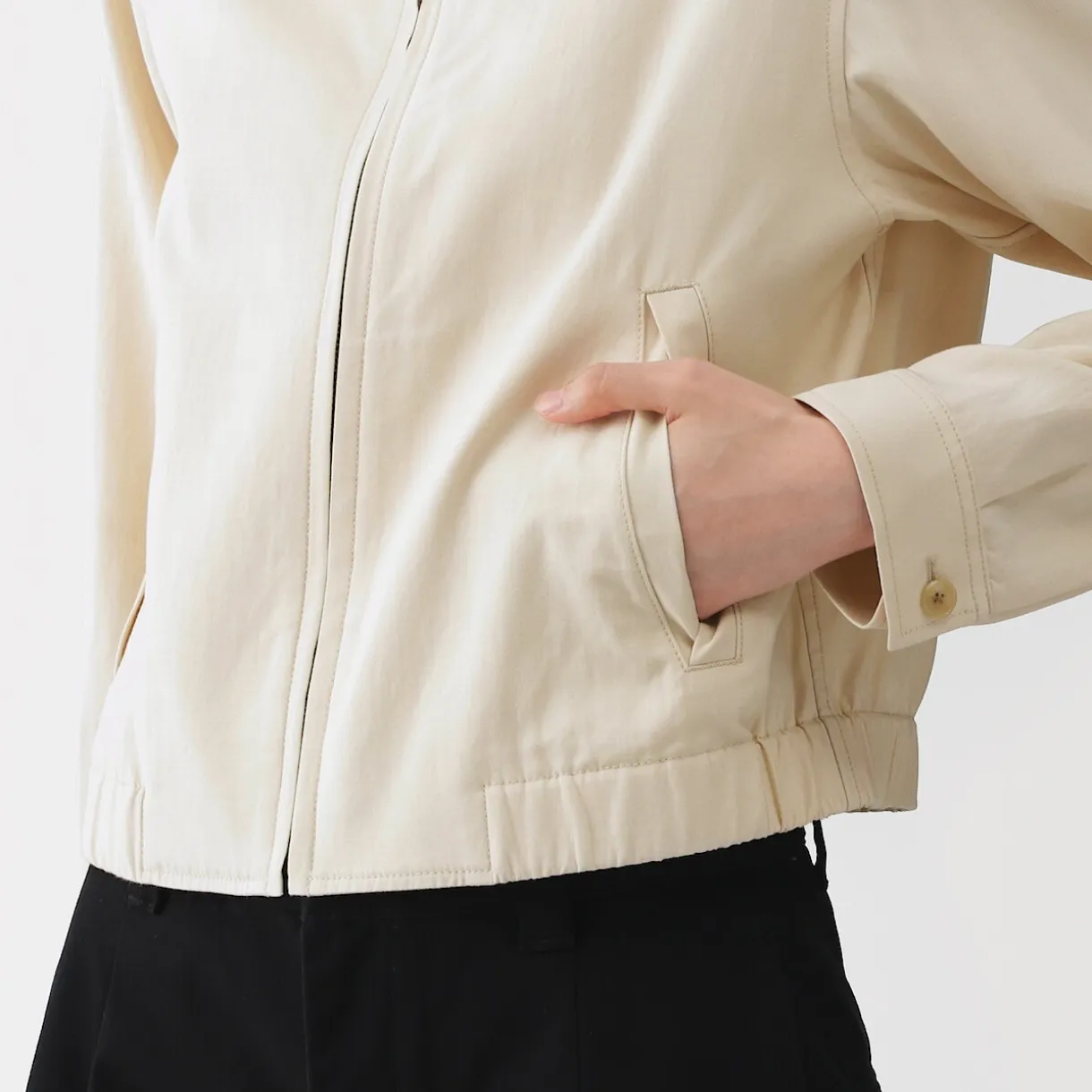 Veste courte en mélange de rayonne pour femme