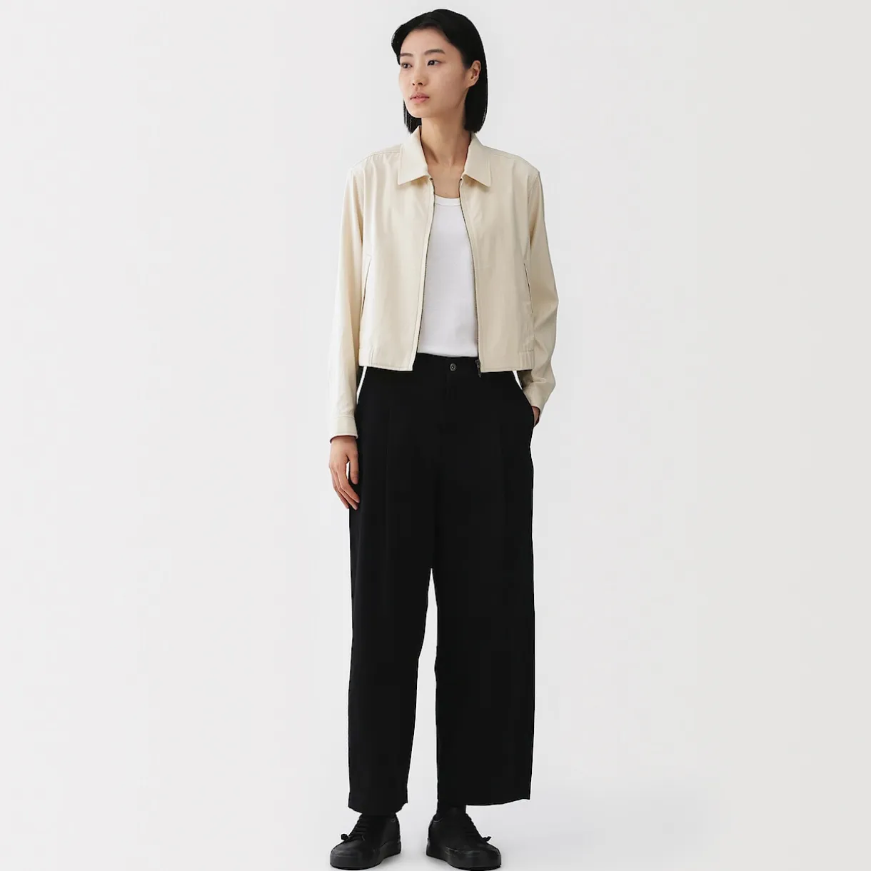 Veste courte en mélange de rayonne pour femme