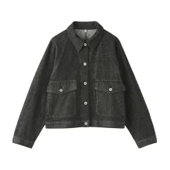 Veste de travail denim en kapok mélangé pour femme