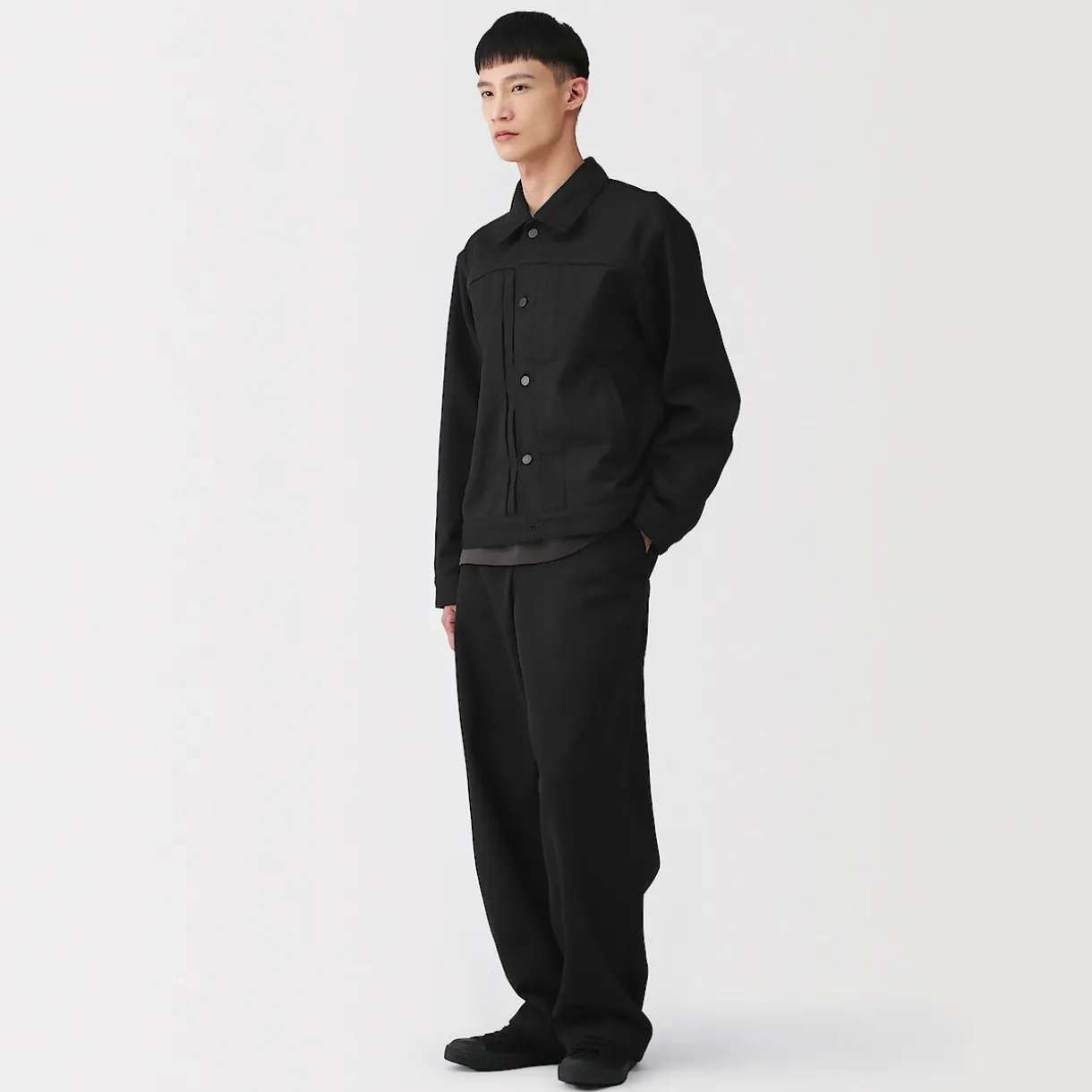 Veste en denim polyester recyclé pour homme