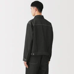 Veste en denim polyester recyclé pour homme