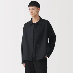 Veste en lin avec cordon de serrage pour homme
