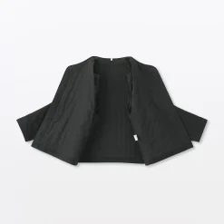 Veste matelassée en gaze double de kapok mélangé pour femme
