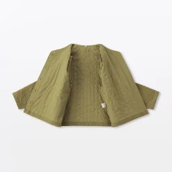 Veste matelassée en gaze double de kapok mélangé pour femme