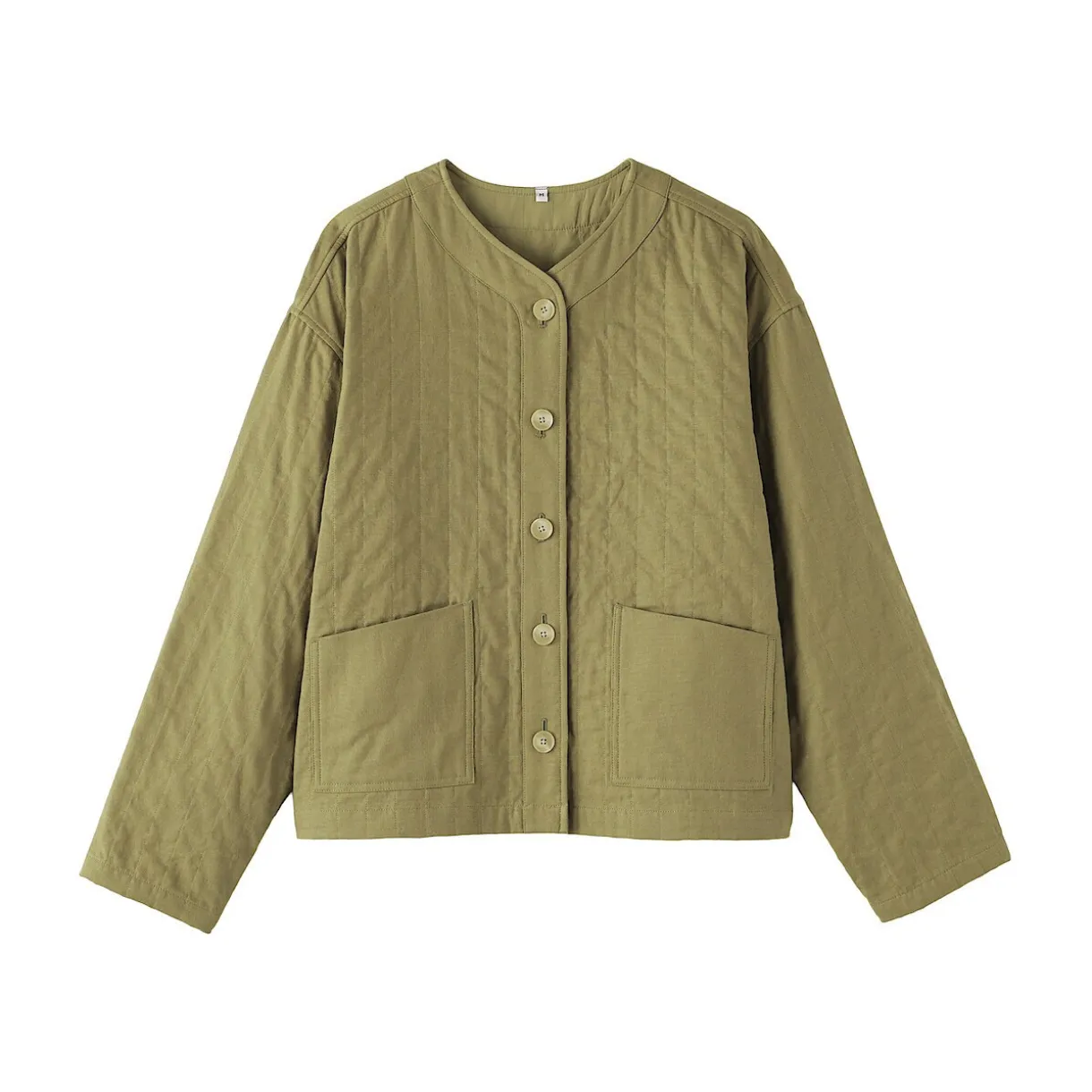 Veste matelassée en gaze double de kapok mélangé pour femme